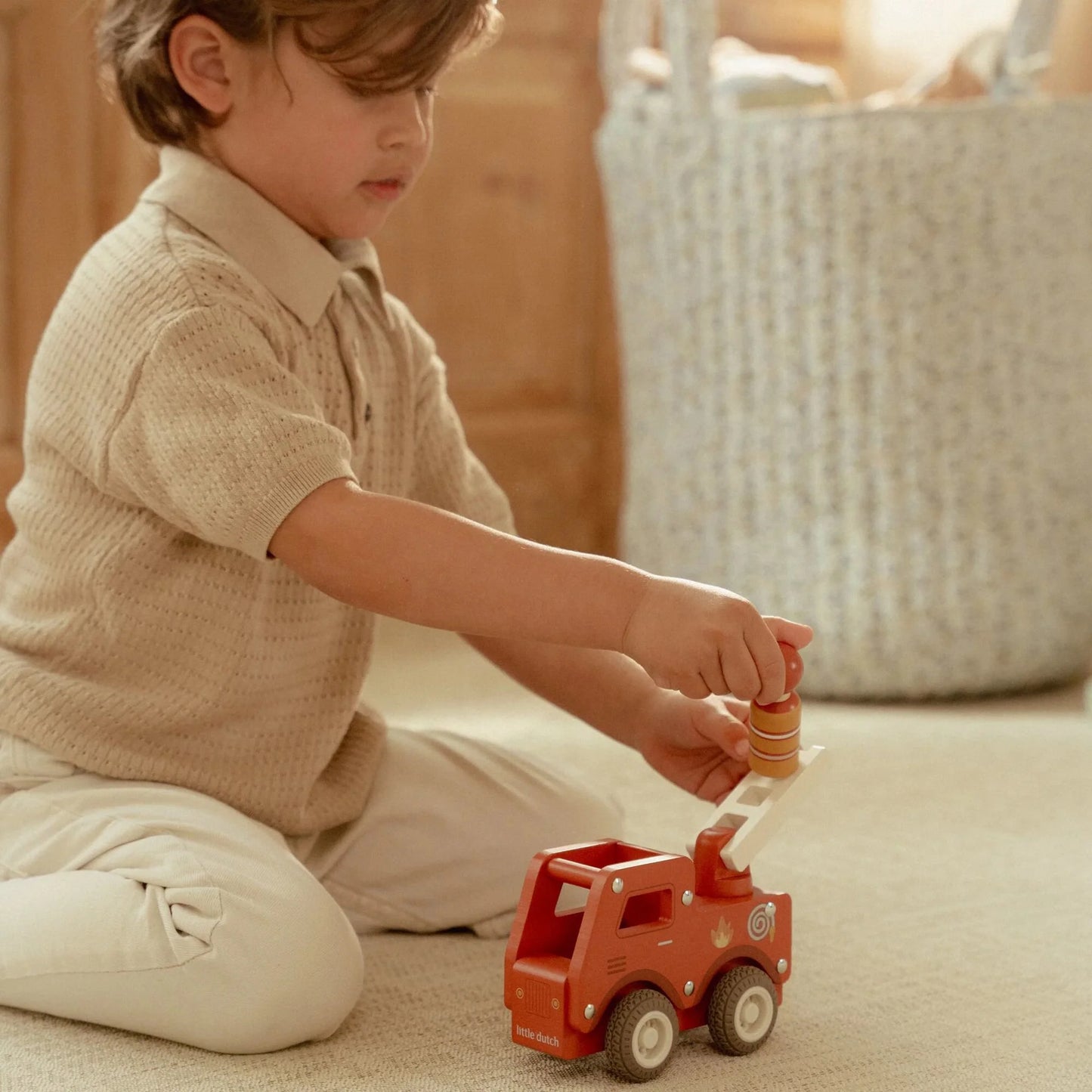 Little Dutch: houten brandweerwagen