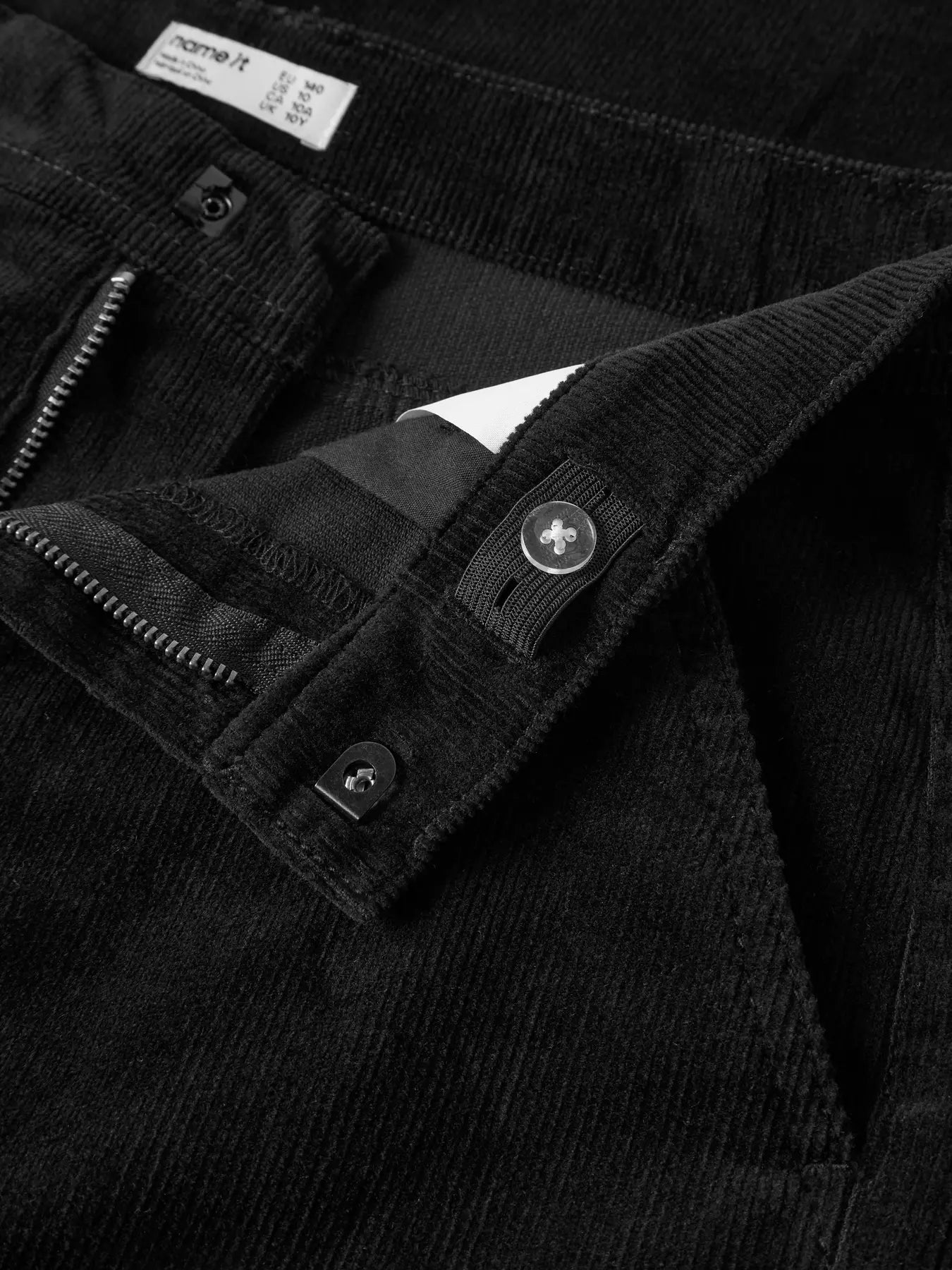 Name it: straight skate pants black ribble