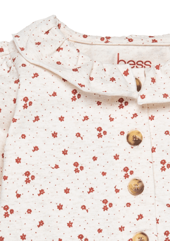 Bess: Blouse AOP flowers dessin
