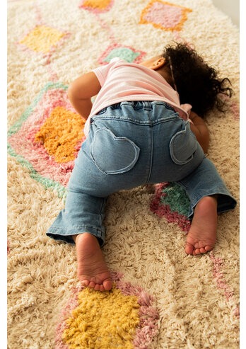 Bess:flared jog denim hearts