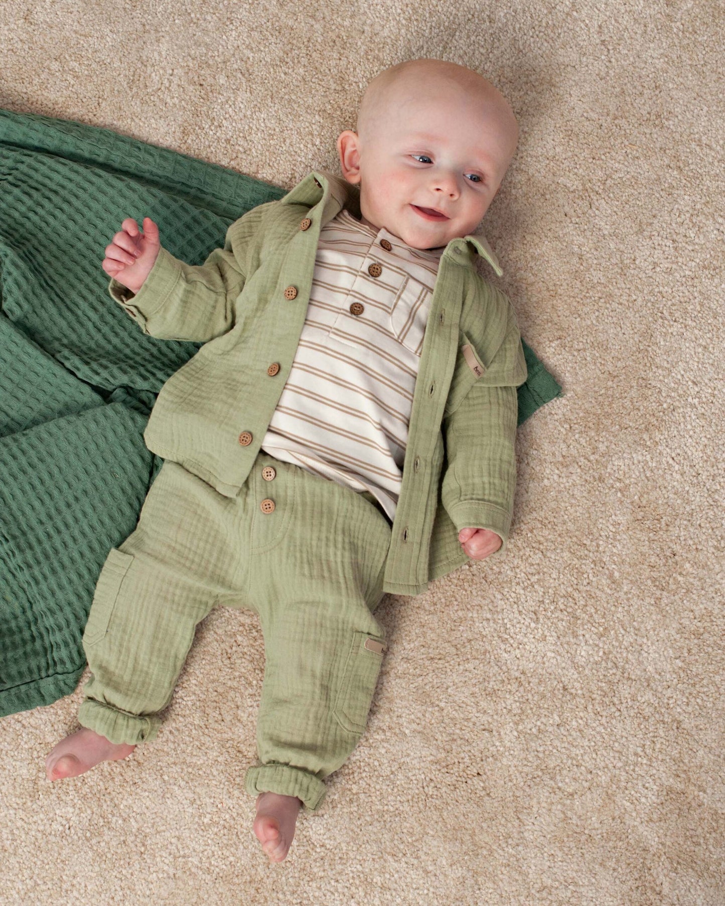 Bess: hemdje Muslin teal