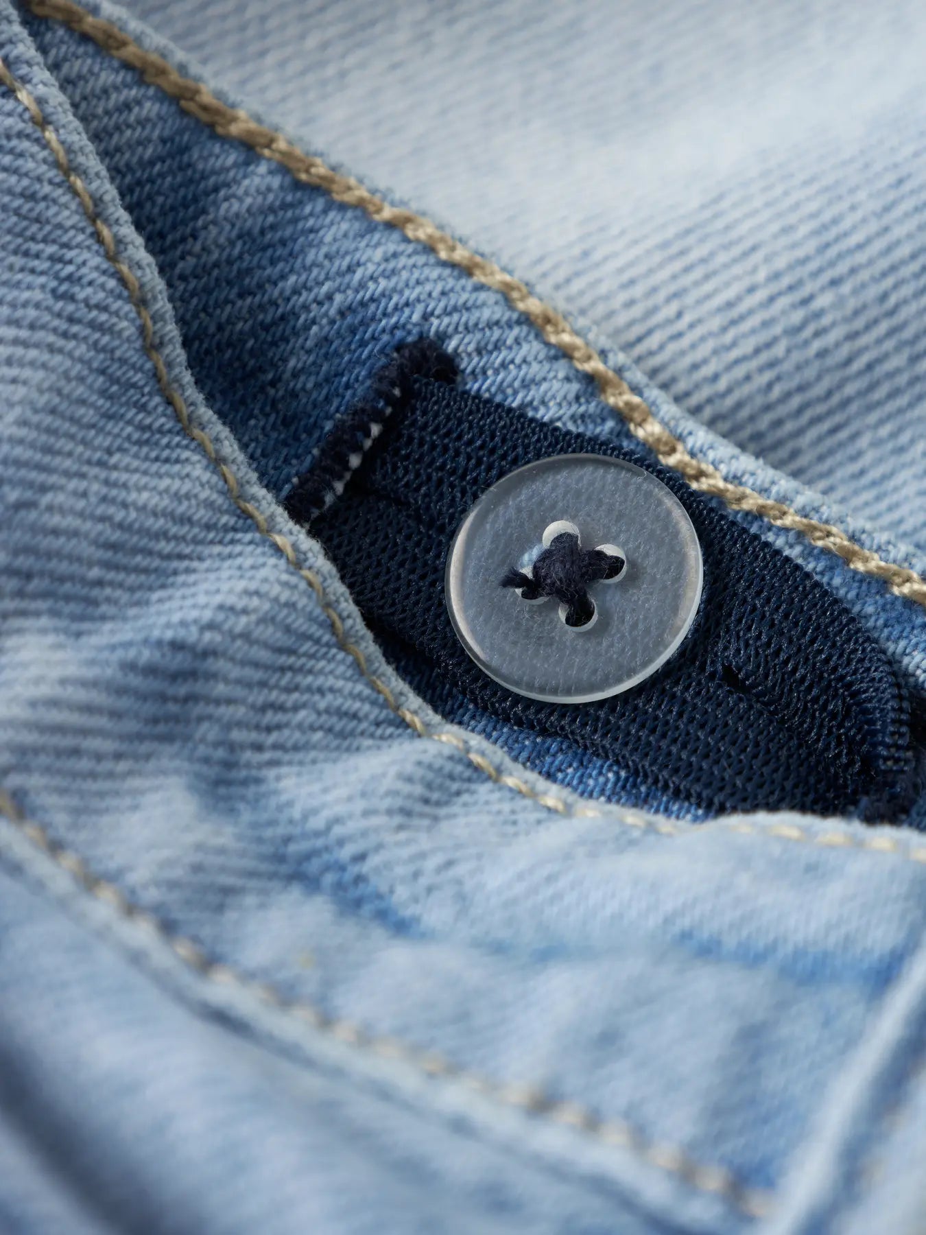 Name it: COLET: straight fold jeans light blue denim
