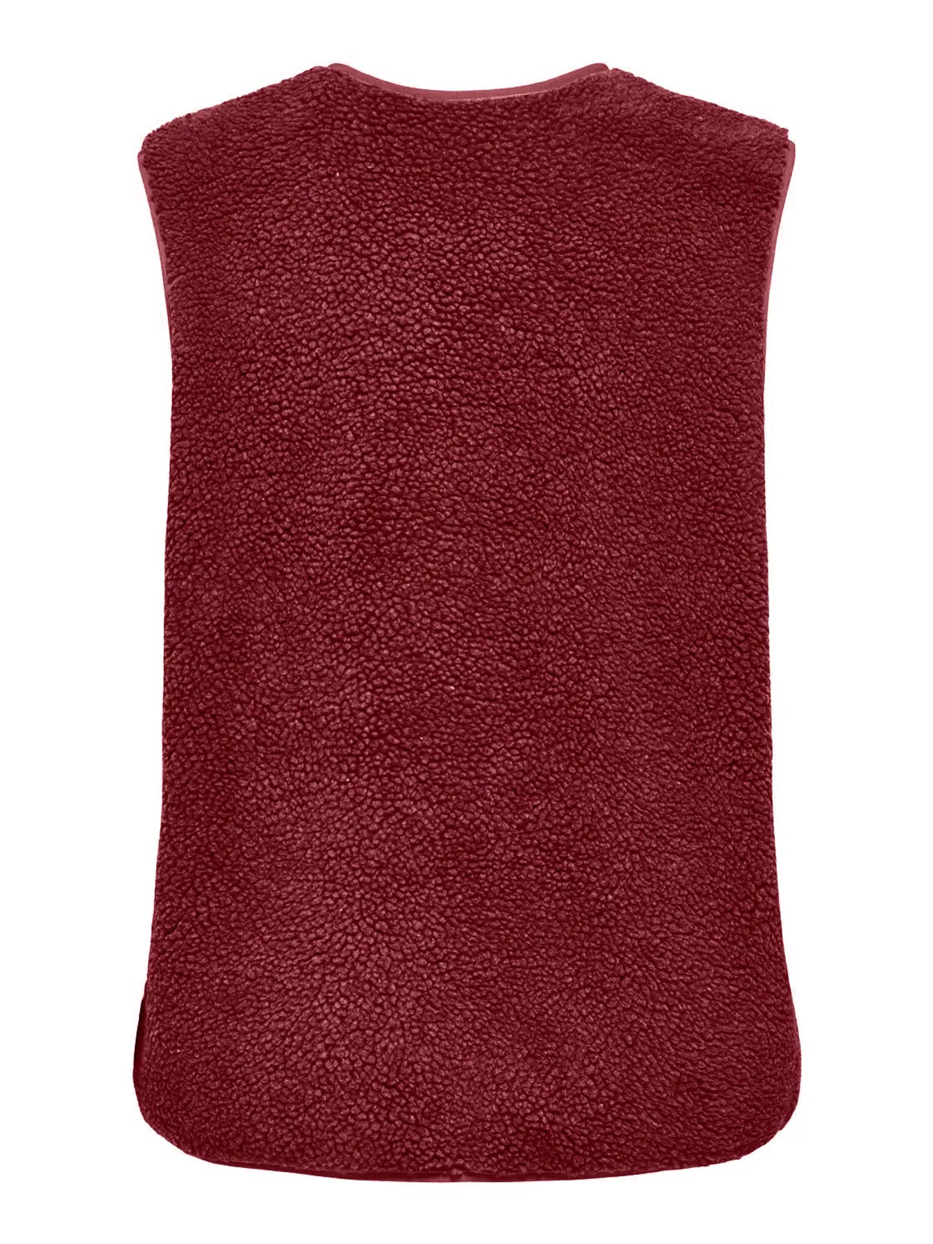 Only: Teddy vest burgundy