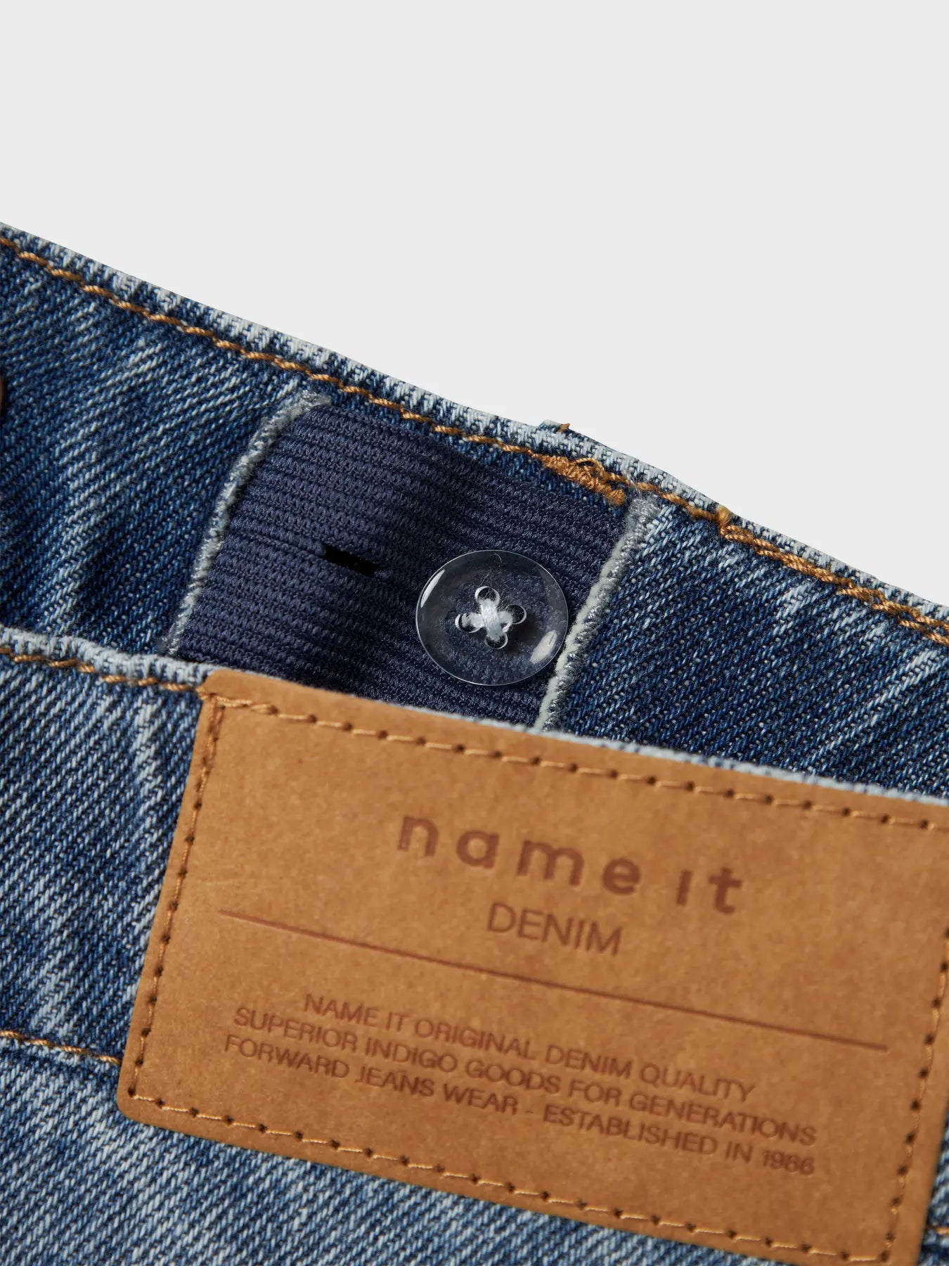Name it: BELLA: Wide jeans medium blue medium