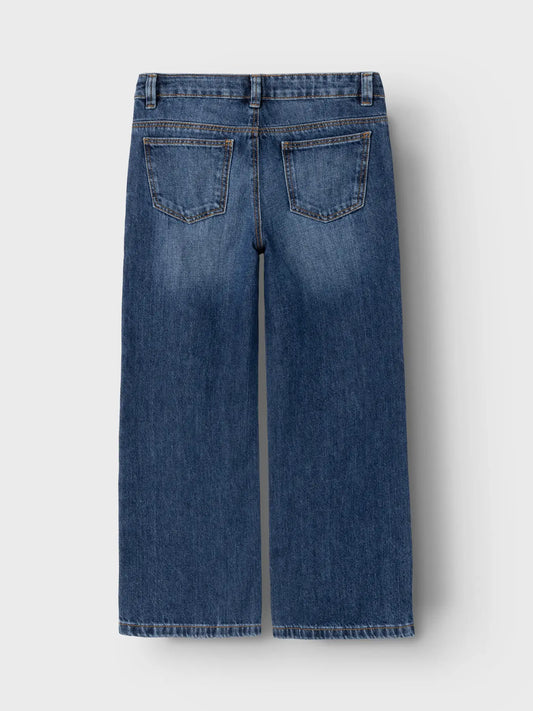 Name it: SUZE: Wide jeans dark blue denim