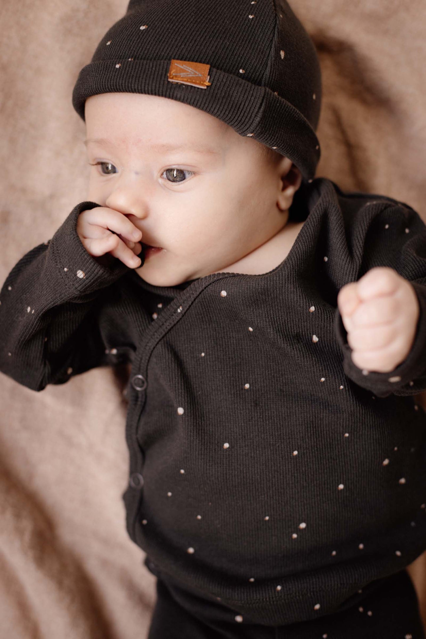 Levv: EVERT: muts AOP Grey Dark Dot