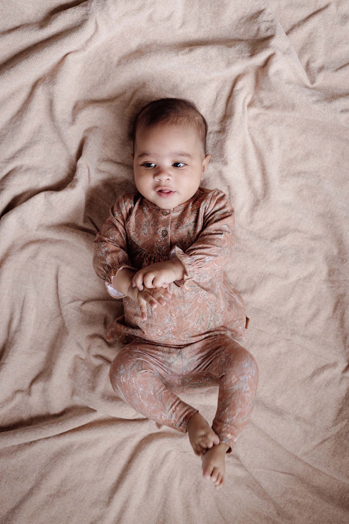 Levv: EVAN: legging AOP Brown Mocha Flower