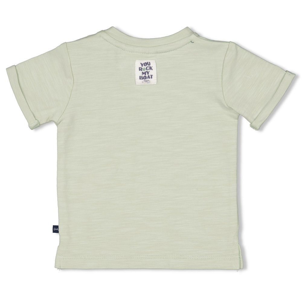 Feetje:Rock my boat: shirt mint "Row with the flow"