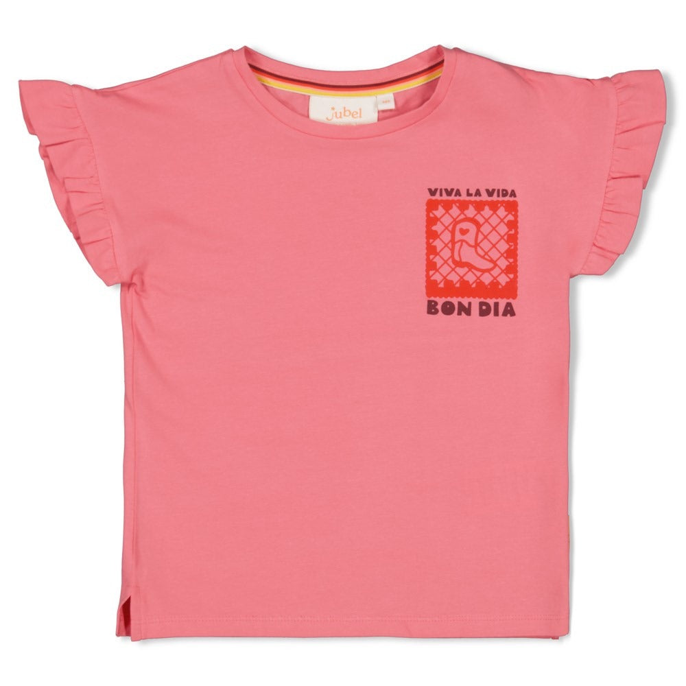 Jubel:Salsa Sunset: shirt pink with backprint