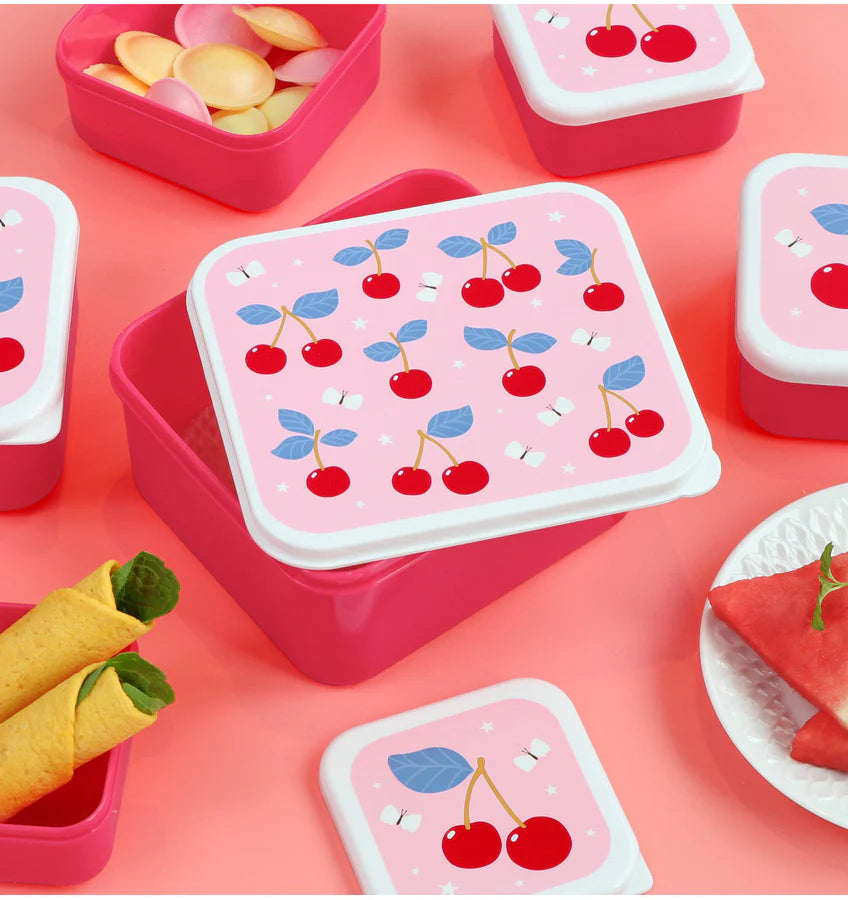 A Little Lovely Company: Lunch & snack box set: kersen