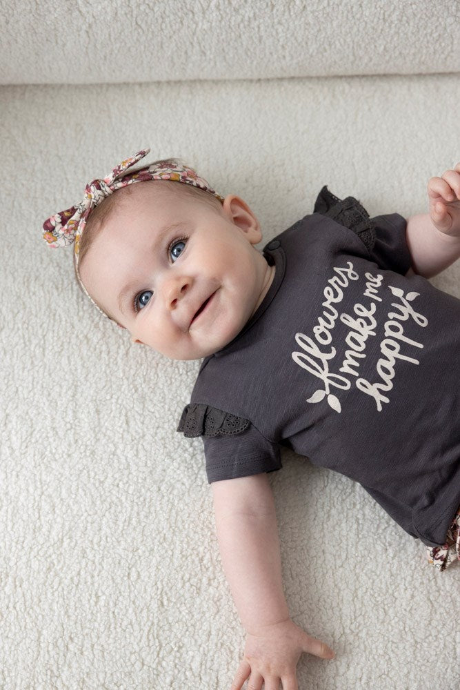 Feetje: Wild flowers:shirt anthracite