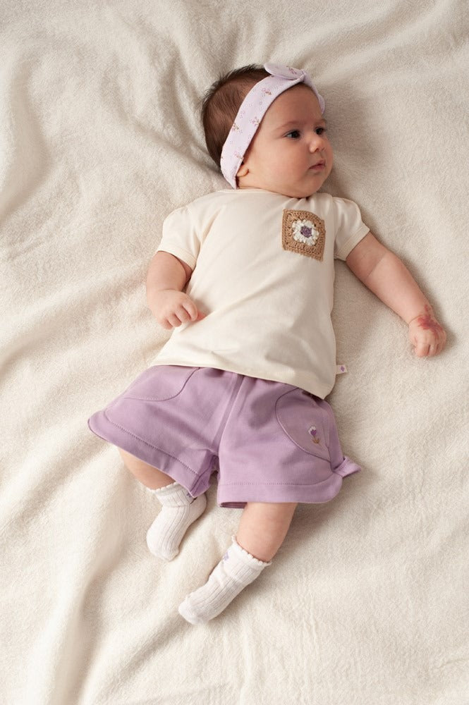 Feetje: flower ranch: sokken offwhite melange