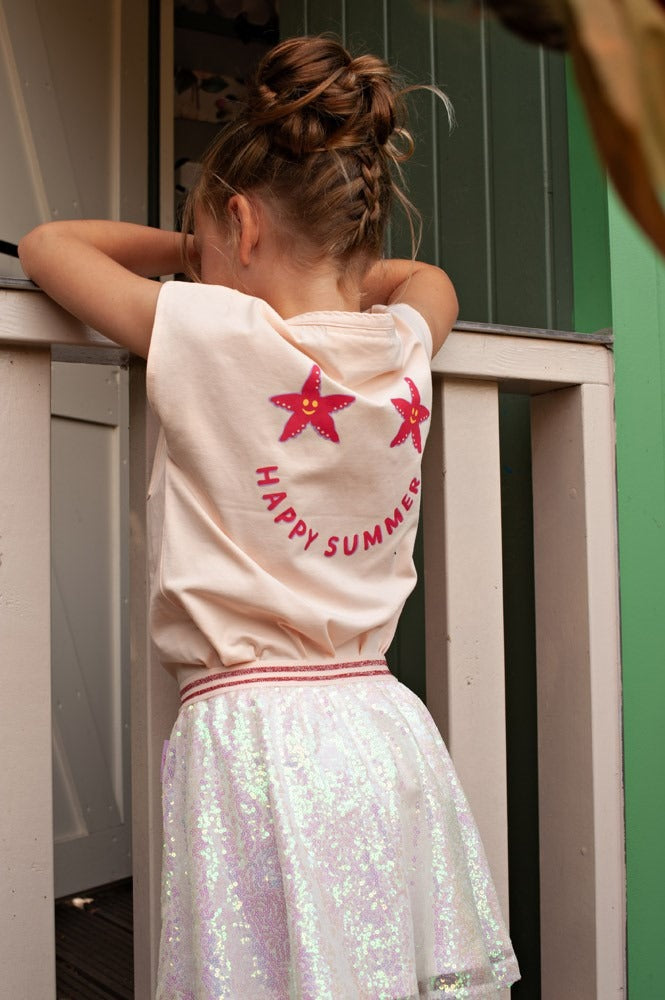 Jubel: Lazy Lagoon: shirt roze with backprint