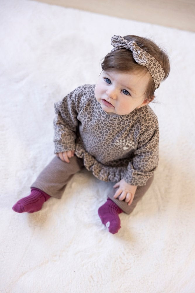 Feetje:Better together: legging rib taupe melange