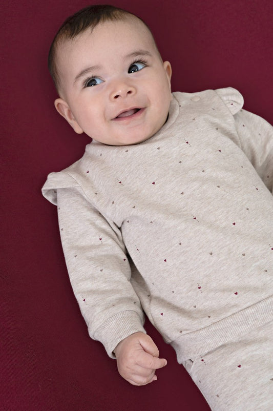 Feetje: My Little love: sweater taupe melange