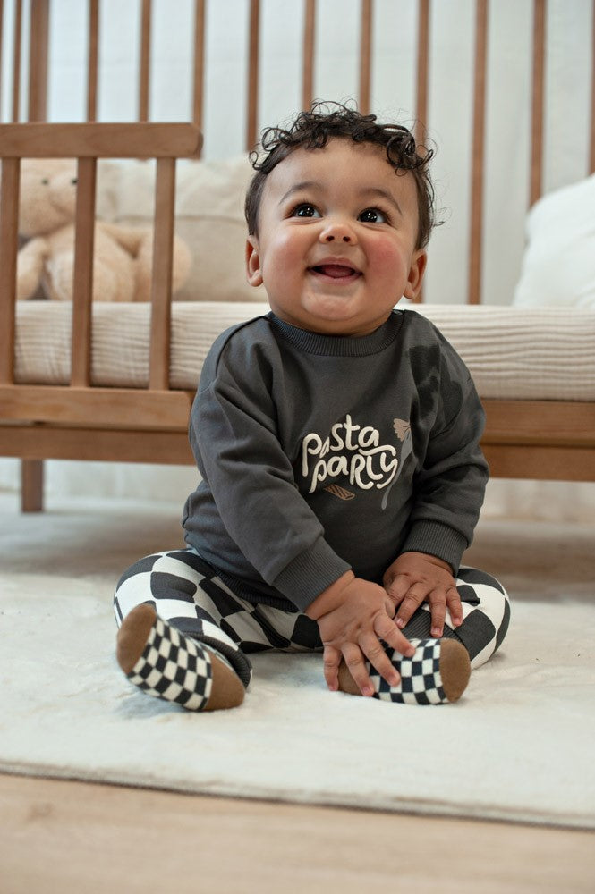 Feetje: Pasta Party: sweater anthracite