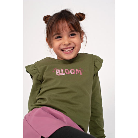 Jubel:Moon flowers: longsleeve olive