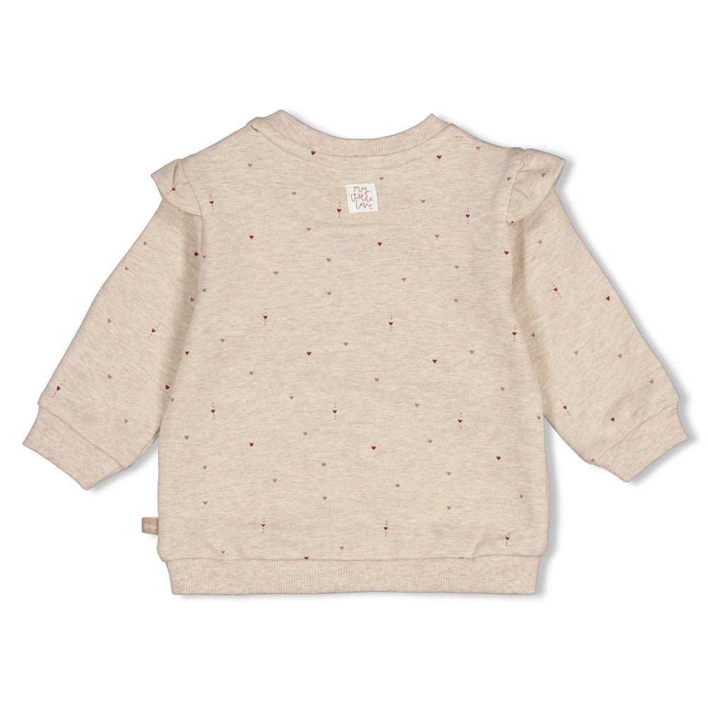 Feetje: My Little love: sweater taupe melange