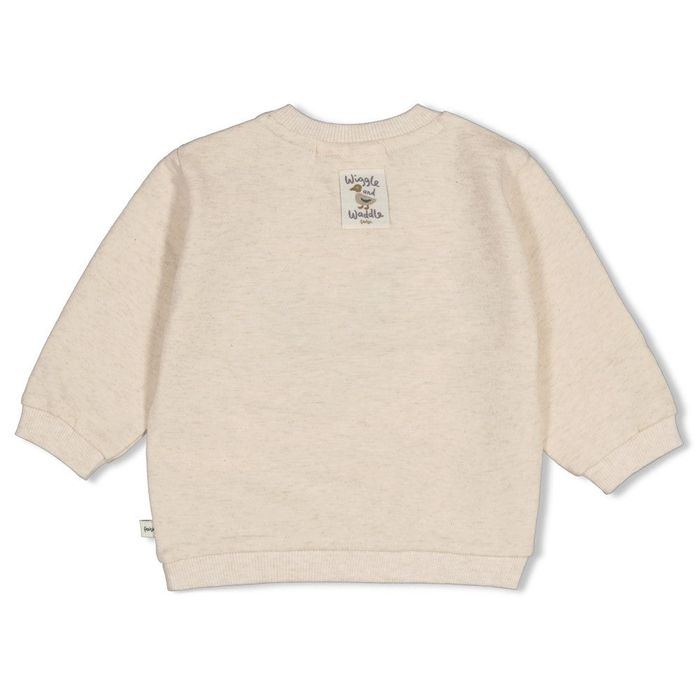 Feetje: Wiggle and waggle: Sweater offwhite melange