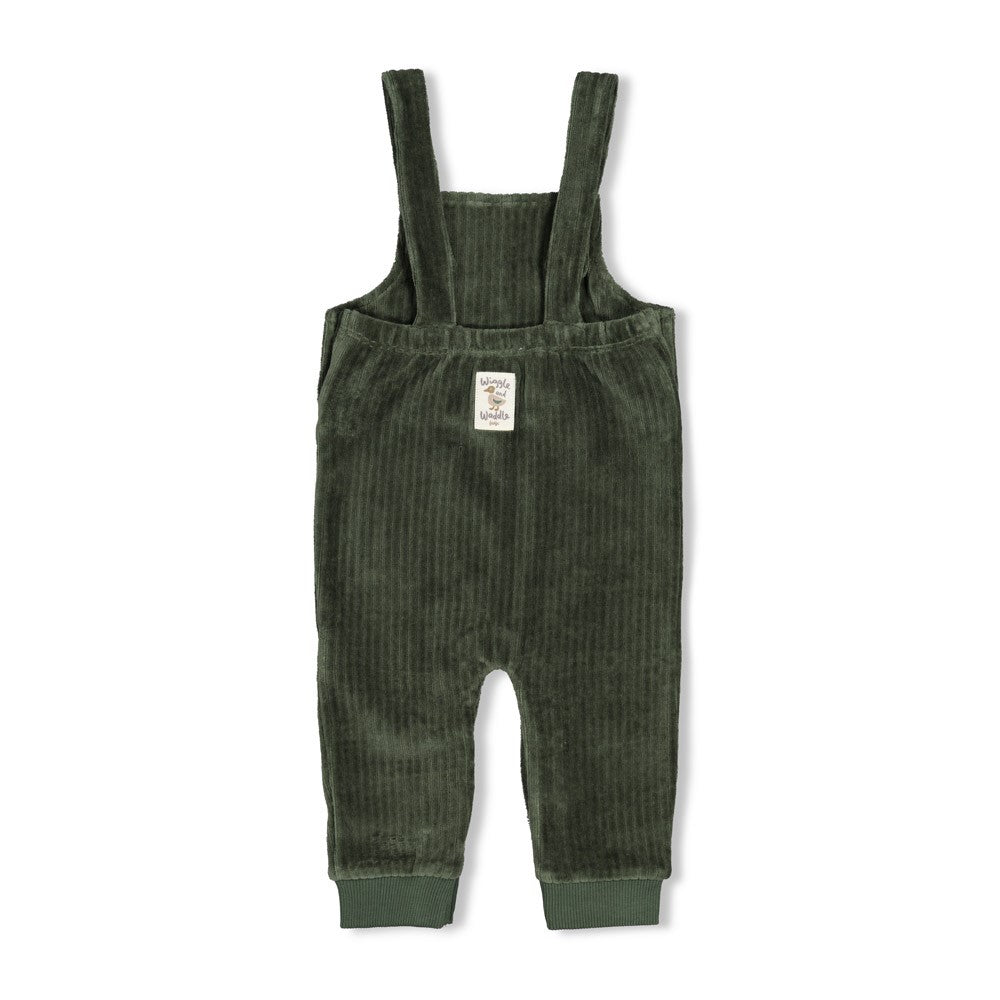 Feetje: Wiggle and waggle: Tuinbroek velours rib groen