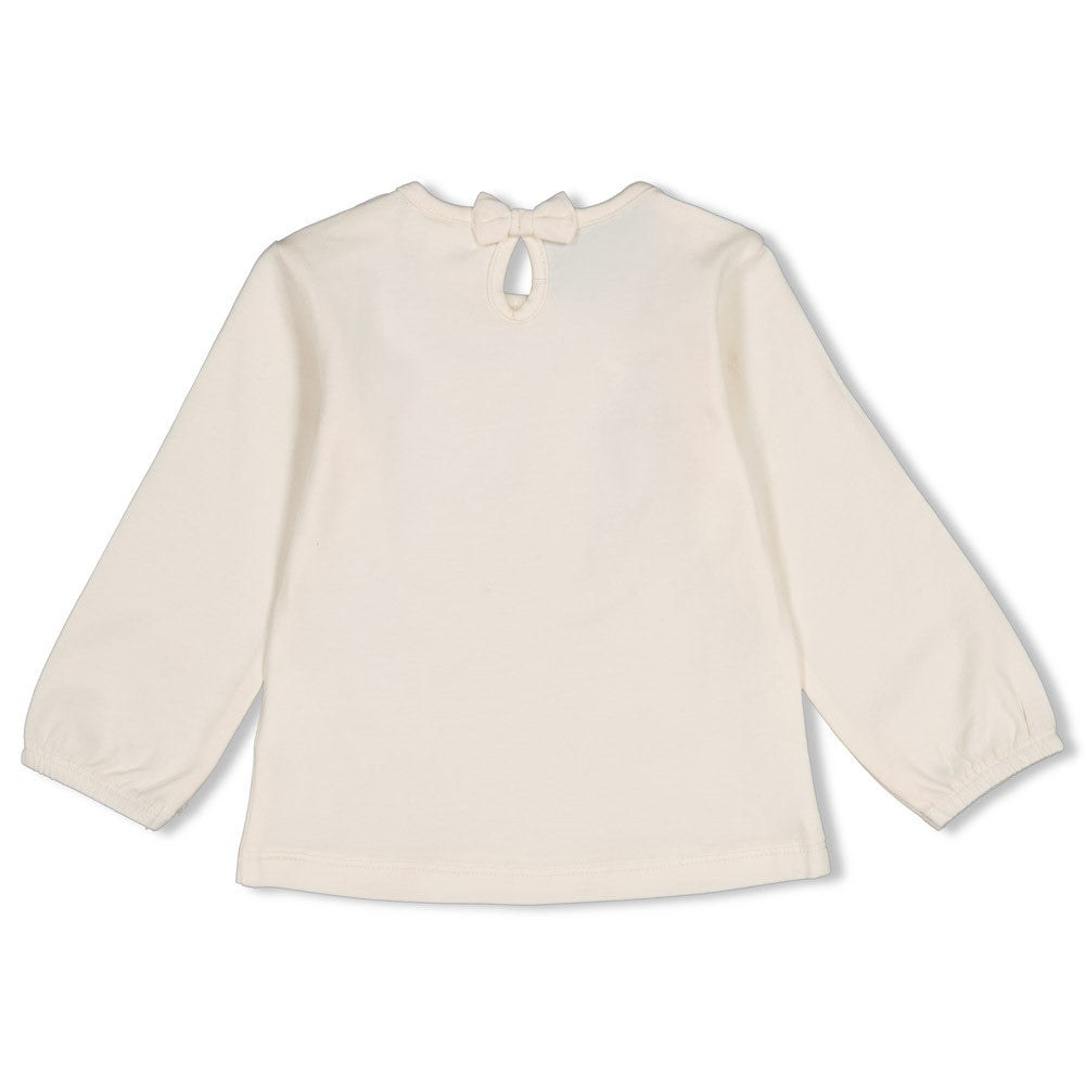 Feetje: Lucky bloombird: LS offwhite strik