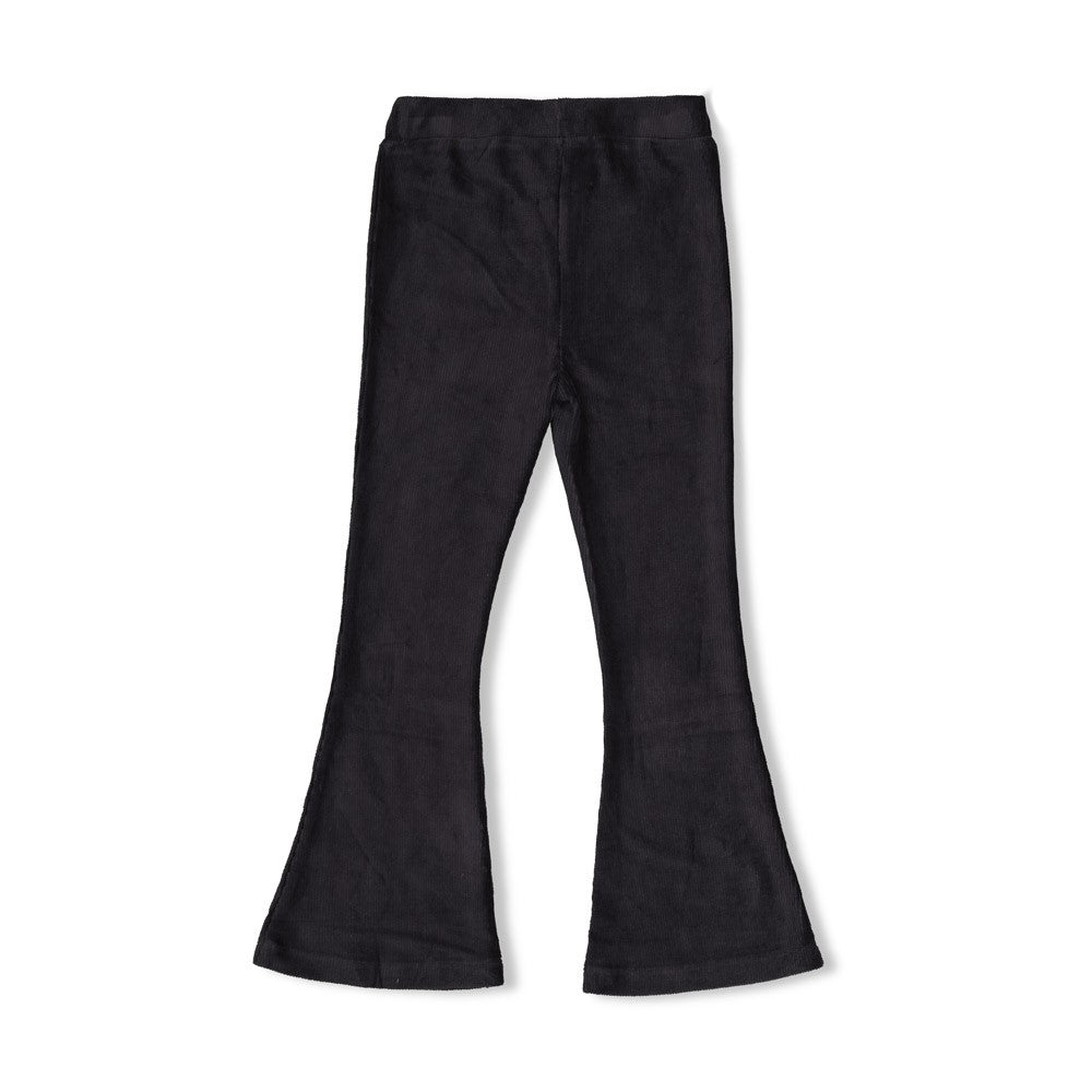 Jubel: City Chic: Flared broek velours rib antraciet