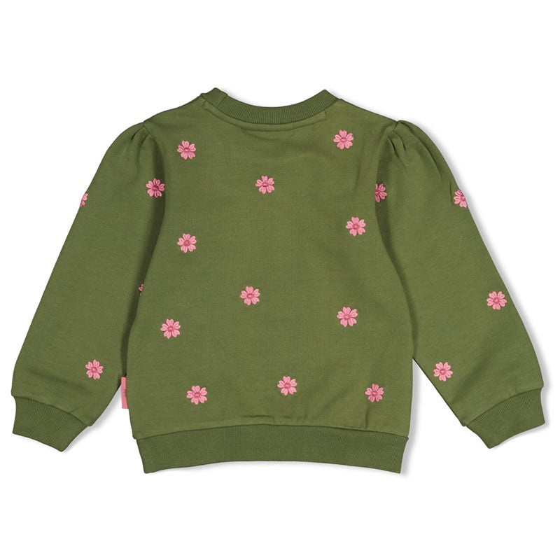 Jubel:Moon flowers: sweater olive flower