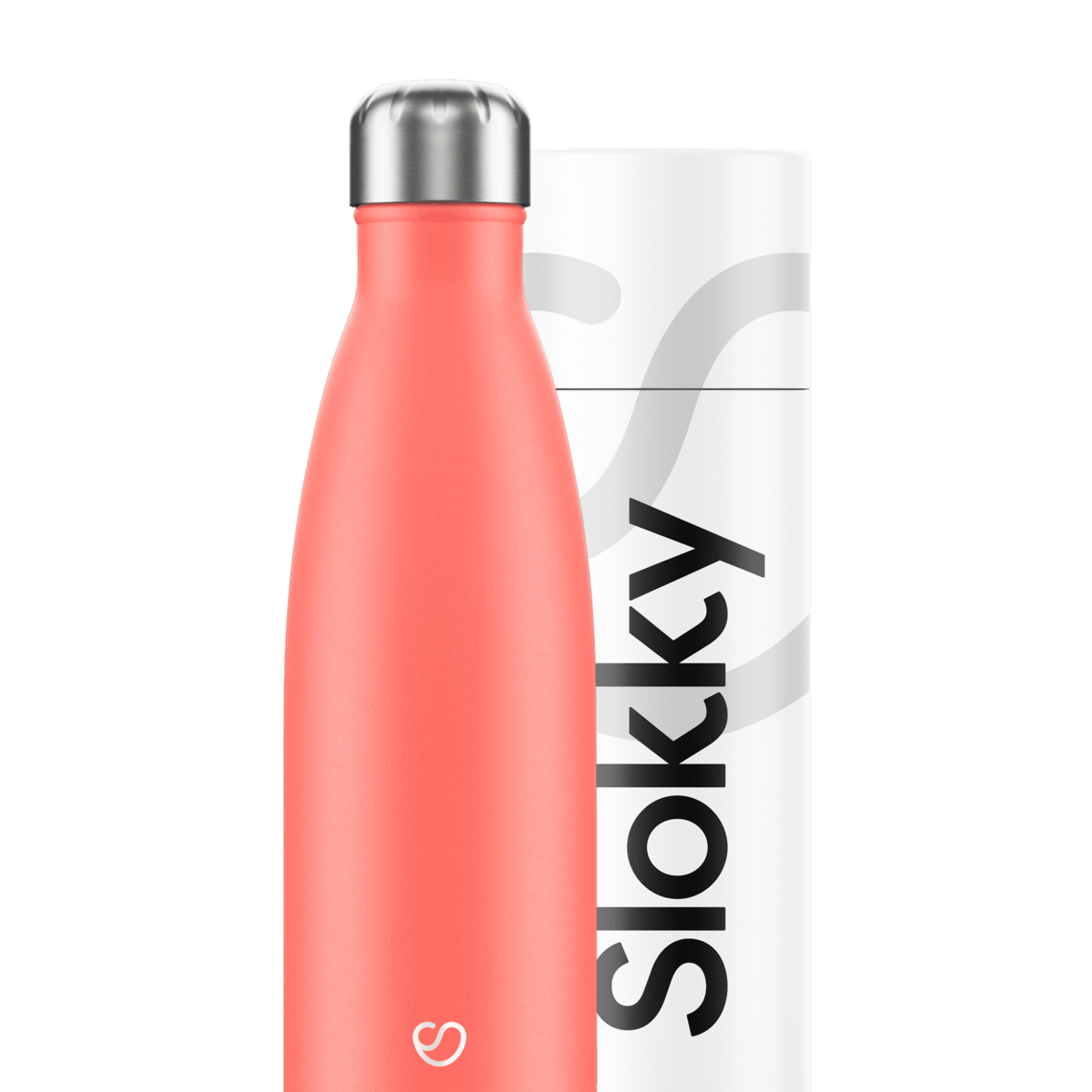 Slokky: stainless steel drinkbus pastel coral