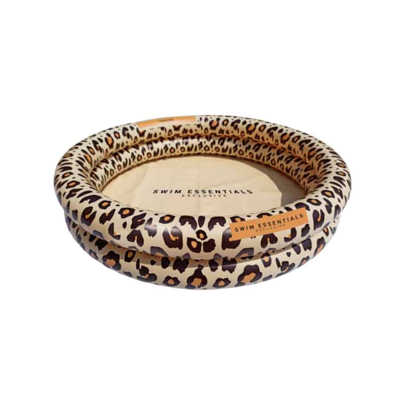 Swim Essentials: Baby Zwembadje Beige Panterprint Opblaasbaar
