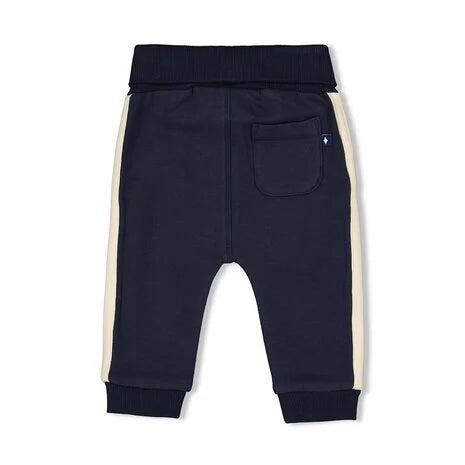 Feetje:Club croissant broek navy streep