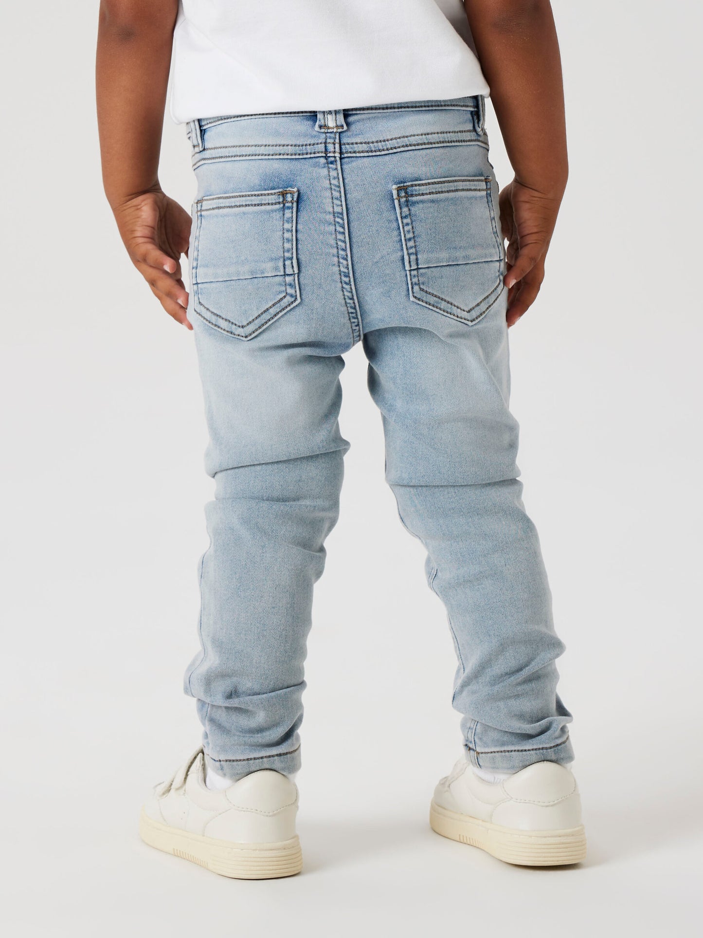 Name it: Noos pants: slim: LUKE: Light Blue Bleached Denim