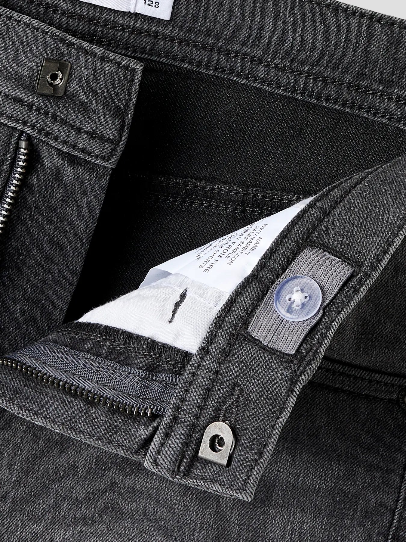 Name it: Robbe: jeans short medium grey denim