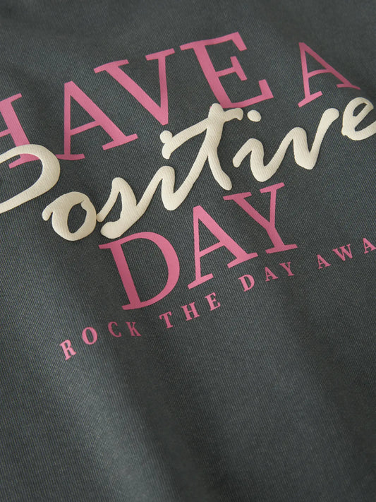 Name it: Sweater "Positive day" grey