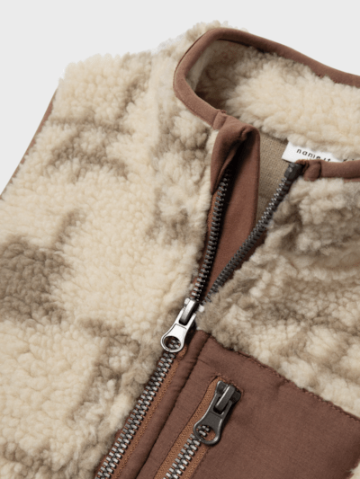 Name it: teddy vest sand pocket