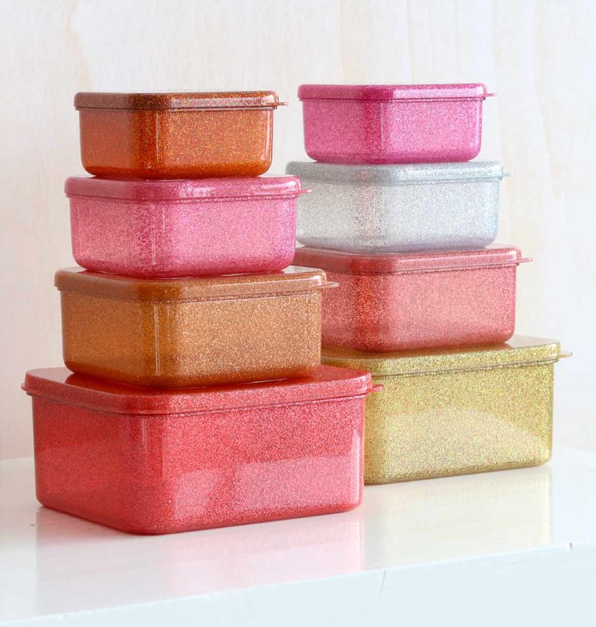 A Little Lovely Company: Lunch & snackboxset: gold blush