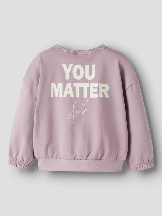 Name it: Sweater dear pink with backprint