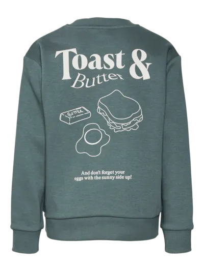 Vero Moda girl : sweater met backprint green