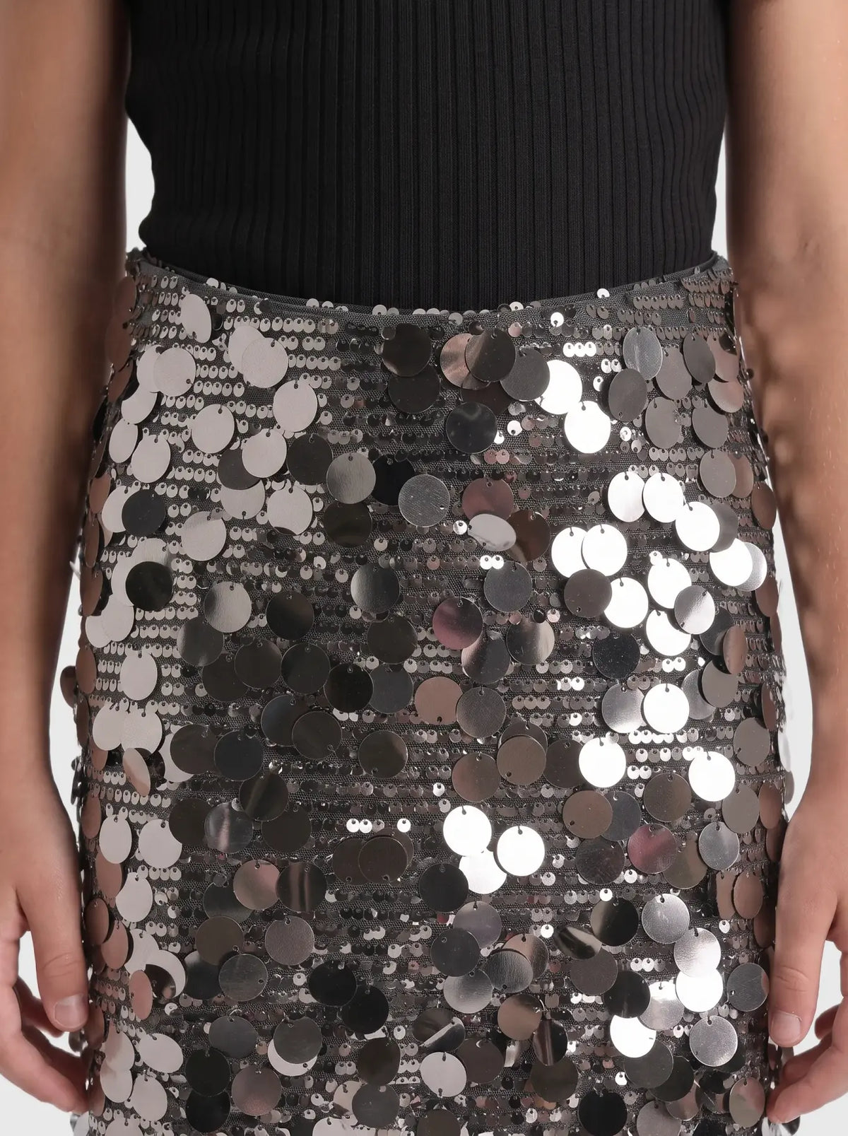 KidsOnly: skirt silver with glitter