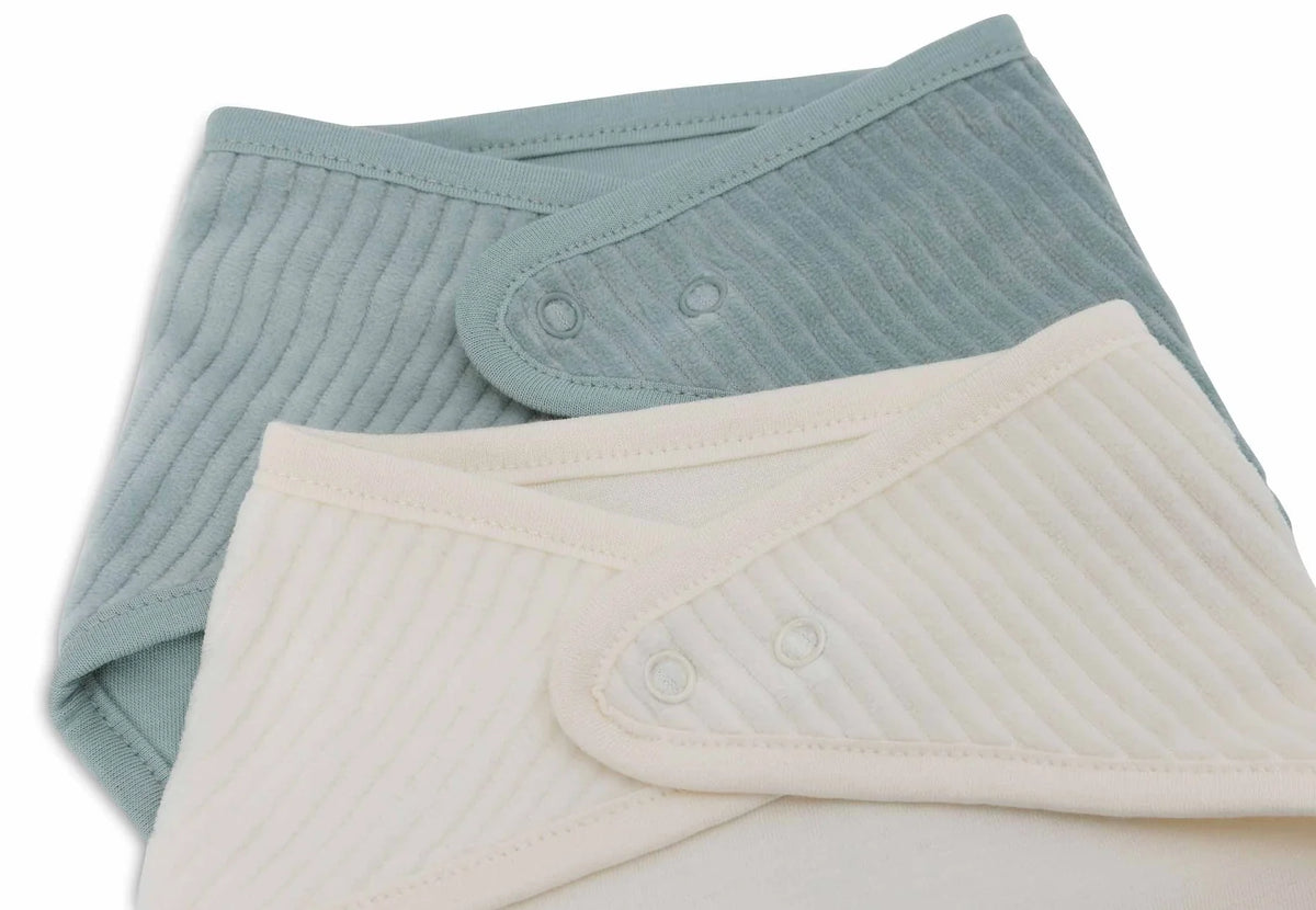 Jollein: Slab bandana 2 stuks velvet rib: sea green