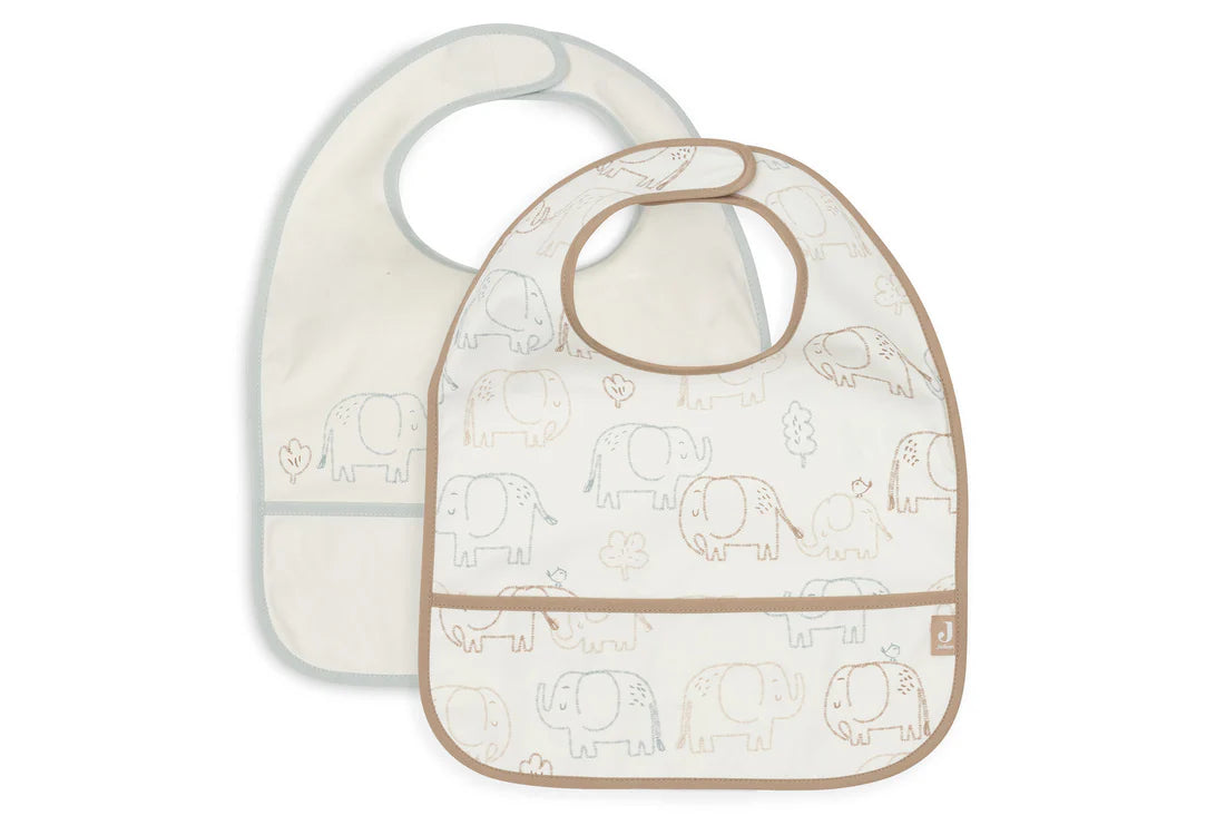 Jollein: Slab Waterproof - Elephant Tales - 2 Stuks
