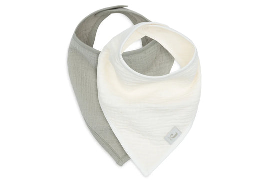Jollein: Slab bandana 2 stuks: hydrofiel olive green
