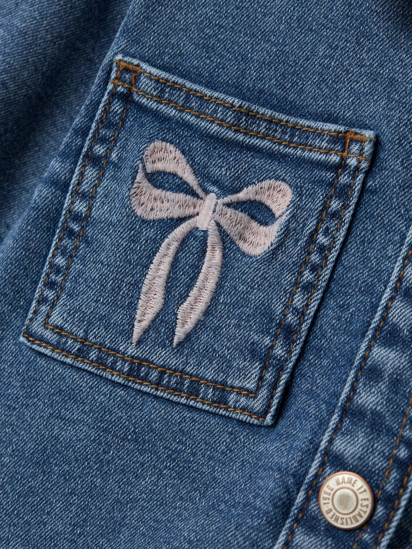 Name it: denim jacket bow