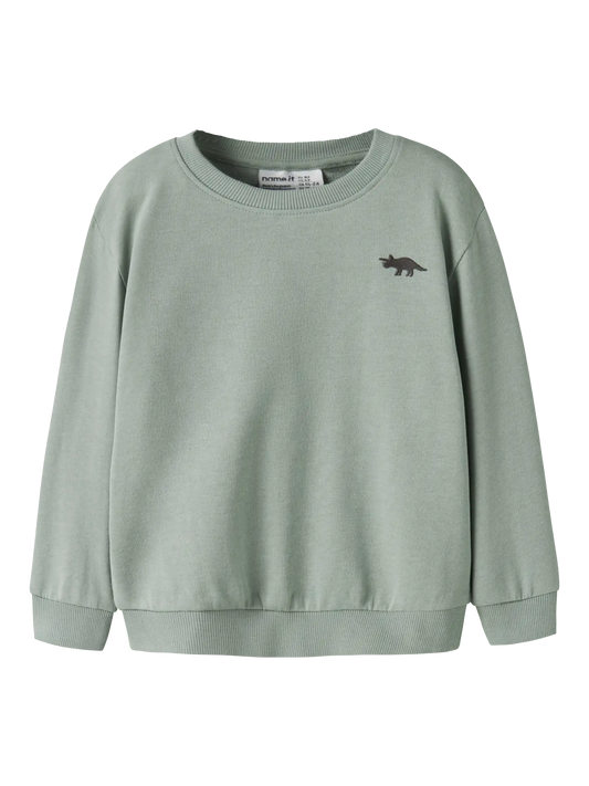 Name it: sweater green dino