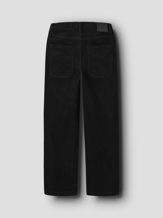 Name it: straight skate pants black ribble