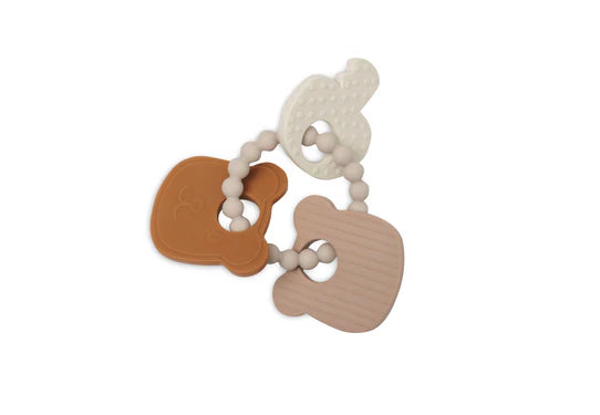 Jollein:Bijtring Siliconen 15x11x1cm Teddy Bear