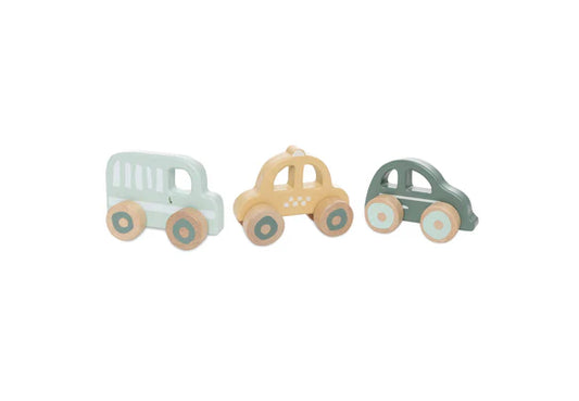 Jollein: Houten auto op wielen - 3 stuks