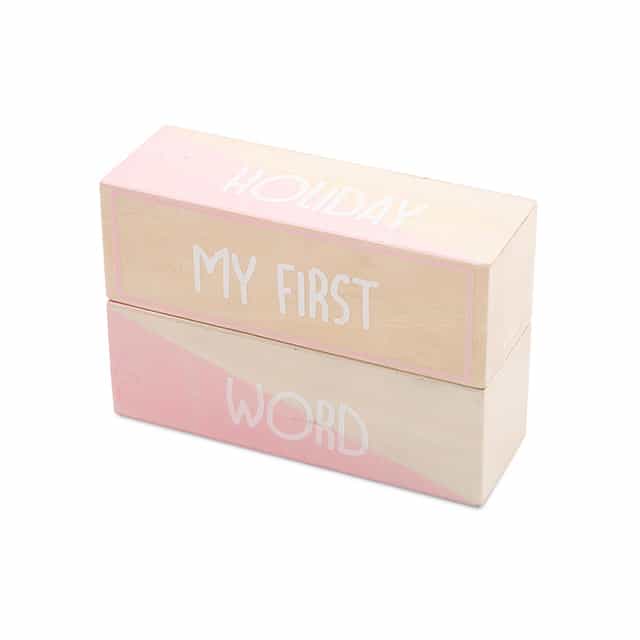 Jollein: My first moments blocks white/pink (2pcs)