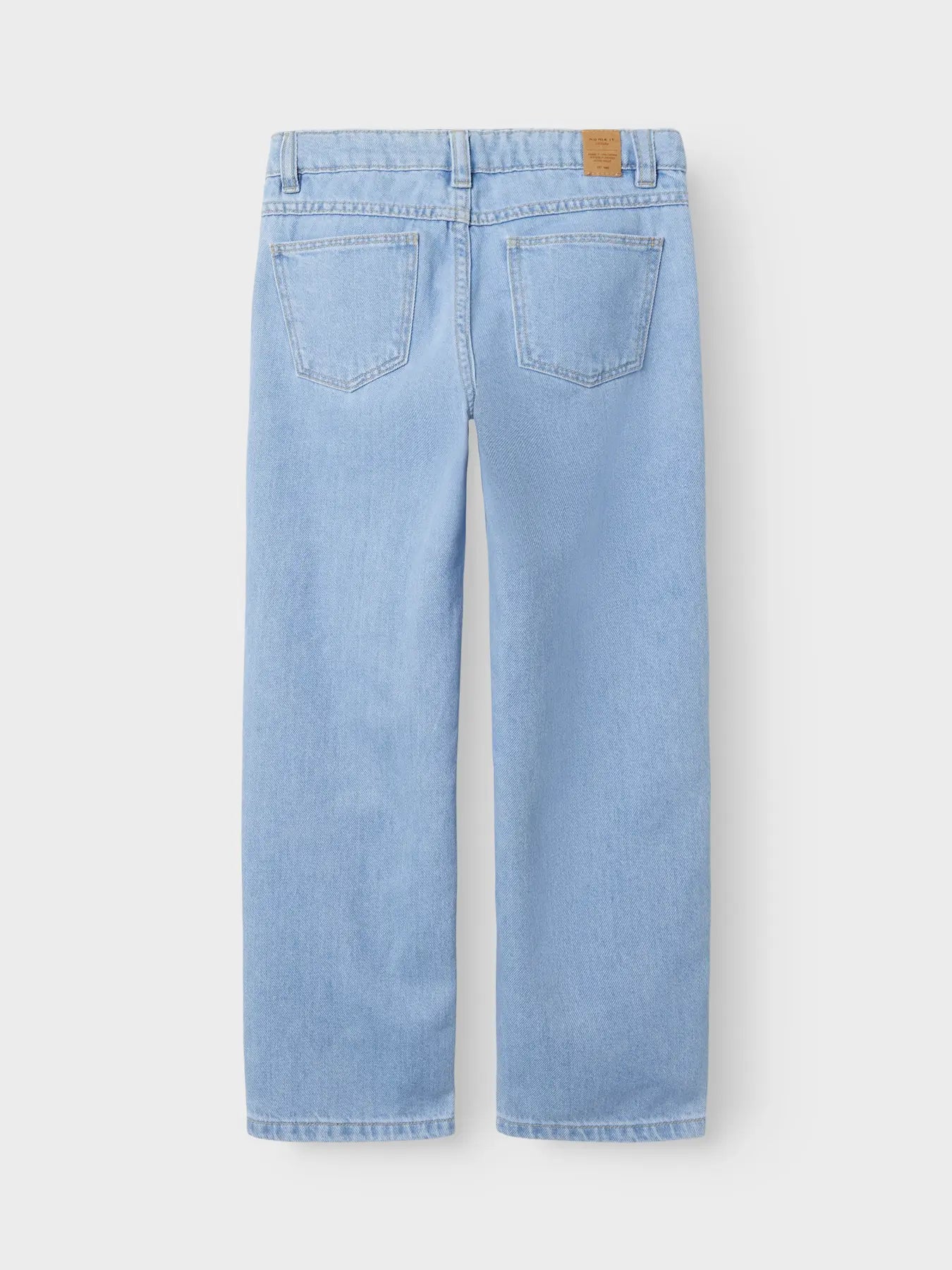 Name it:Nathalie: Wide Jeans with strass: Light Blue Denim