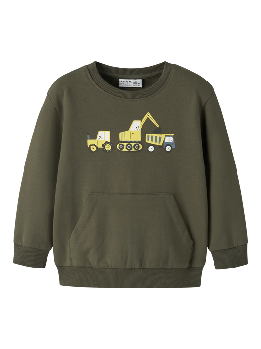 Name it: sweater olive voertuigen