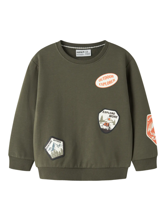 Name it: Sweater patches olive